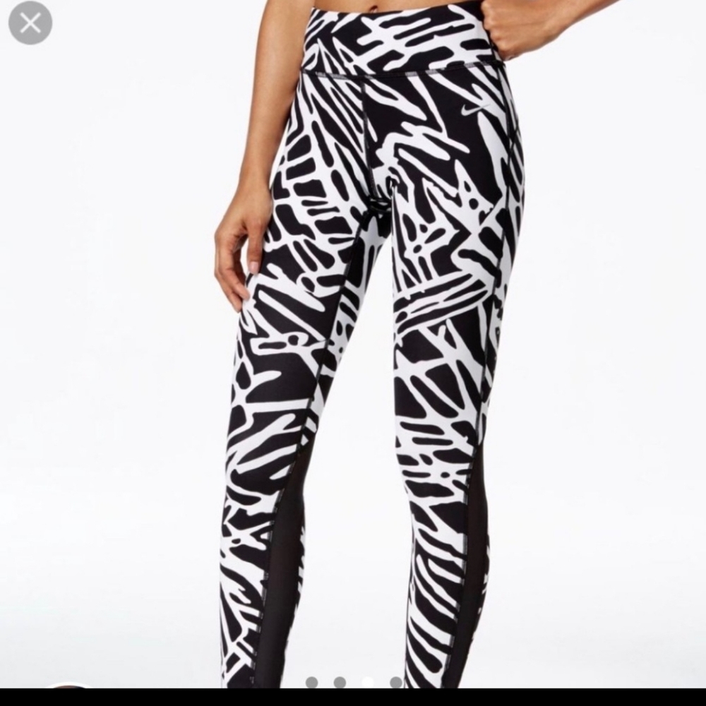 Nike Zebra leggings mesh panels S